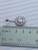 14g Silver Large CZ 3/8 Belly Ring B1562