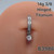 14g Titanium Silver Paved Dangle CZ Hinged Comfy 3/8 Belly Button Ring B3986