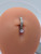 14g Titanium Silver Paved Dangle CZ Hinged Comfy 3/8 Belly Button Ring B3986