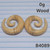 2x 0g Wood Spiral Taper Gauges B4089