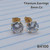 Gold Titanium 8mm Round CZ Stud Silver Earrings B4100