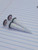 16g White Splatter Acrylic Faux Tapers Plugs Earrings B4105