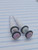 16g White Splatter Acrylic Faux Tapers Plugs Earrings B4105