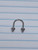 16g Titanium Silver Spike 1/4 Threadless U Ring B4045
