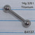 14g Titanium 3/8 Barbell Tongue Nipple Ring B4137