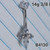14g Stainless Silver Cross CZ 3/8 Belly Ring B4130