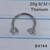 20g Titanium Silver CZ 9/32 Horseshoe Ring B4144