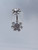 14g Silver Rhinestone Flower Belly Ring B4124