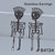 Stainless Silver Skellington Dangle Stud Earrings B4134