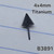 Threadless Titanium Black 4x4mm Spike Top B3891