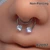 Non-Piercing Silver CZ Septum Ring B2097
