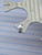 16g Titanium Silver 3mm Asscher Cut CZ  1/4 Labret Ring B4184