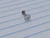 16g Titanium Silver 4mm Asscher Cut CZ  1/4 Labret Ring B4185