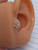 16g Titanium Gold 3mm Asscher Cut CZ 5/16 Labret Ring B4187