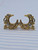 3/4 inch Gold Stainless CZ Filigree Spreader Plugs Gauges B4159