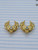 3/4 inch Gold Stainless CZ Filigree Spreader Plugs Gauges B4159