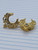 3/4 inch Gold Stainless CZ Filigree Spreader Plugs Gauges B4159