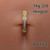14g Gold Stainless CZ Lined Comfy Hinged 3/8 Belly Ring B4172