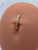 14g Gold Stainless CZ Lined Comfy Hinged 3/8 Belly Ring B4172