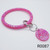 Pink Glow in the Dark Bangle Keychain w/ Matching Keyring