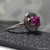 38 Special Bullet 925 Sterling Silver Pink CZ Size 7 Ring