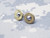 45 Brass Chrome Crystal Stud Earrings