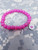 40 Fuchsia Pink Beaded Bullet Bracelet
