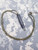 30.06 Vintage Style Chevron Print Brass Necklace