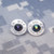 40 Silver Vitrail Scarabus Crystal Stud Earrings