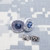40 Silver Denim Blue Crystal Stud Earrings