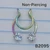 Non-Piercing Rainbow CZ Septum Ring B2095