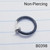 Non-Piercing Black  Ring Spring Hoop