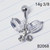 14g Silver Fauceted Crystal Butterfly Belly Ring