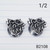 1/2 inch Heart Thorns Screw Plugs Gauges B2108