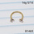 16g Gold CZ Horseshoe Ring