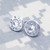 40 Caliber Silver Bullet Casing Clear Crystal Stud Earrings