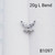 20g Silver Butterfly CZ L Bend Nose Ring