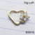 16g Gold Heart Flower CZ Left Ear 3/8 Hoop Daith Ring B3019