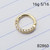 16g Gold CZ Lined Bend 5/16 Hoop Ring B2860