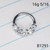 16g Silver 5 CZ Lined Bend 5/16 Hoop Ring