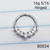 16g Stainless CZ Lined 5/16 Hinged Hoop Clicker Ring B0034