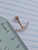 14g Rose Gold CZ Curved 3/8 Belly Ring B0454
