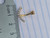 14g Gold CZ Curved 3/8 Belly Ring B0477