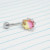 14g Yellow Pink Rainbow CZ Belly Ring