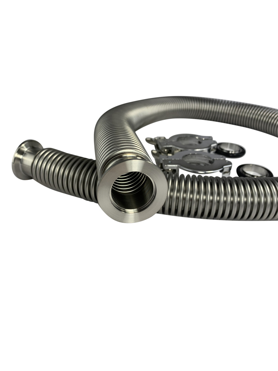 40" Thin-walled Stainless Bellow Vacuum Hose with NW25 Fittings Image 3