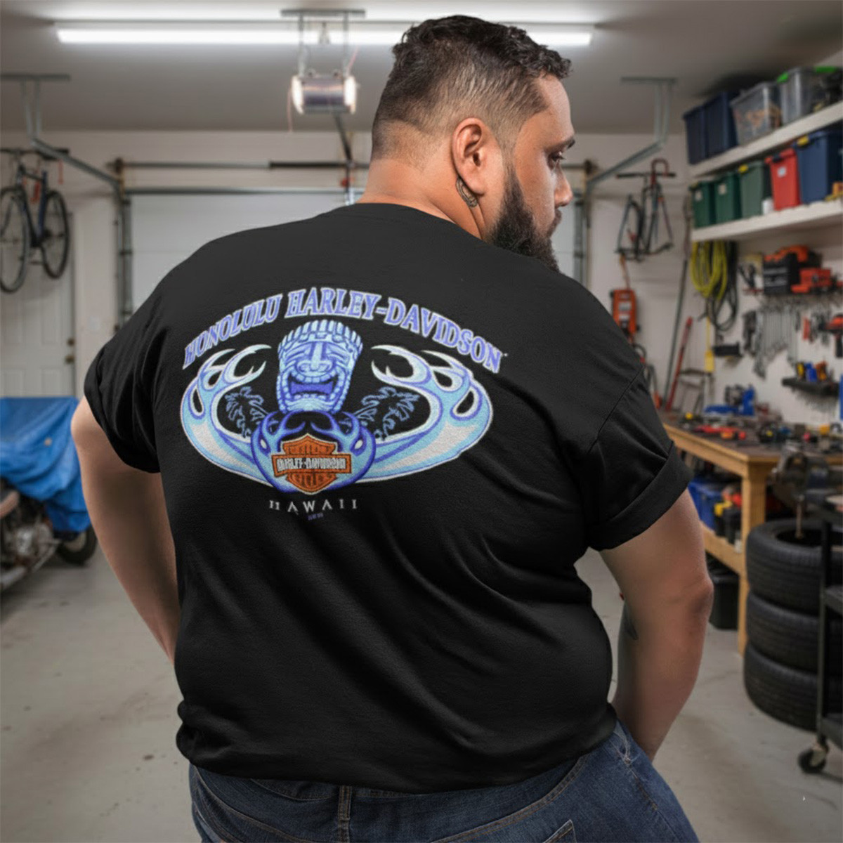 Hawaii Tiki Wave Harley-Davidson T-shirt