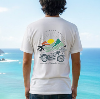 Harley-Davidson Men's Mountain Sunset White T-shirt