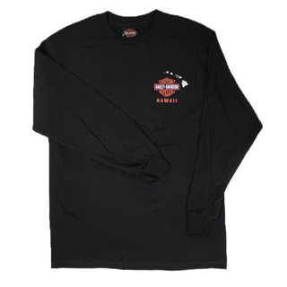 HARLEY-DAVIDSON ロングTシャツ　XＬ　ブラック　ハワイ限定　新品 HARLEY-DAVIDSON ロングTシャツ XL ブラック ハワイ限定 新品