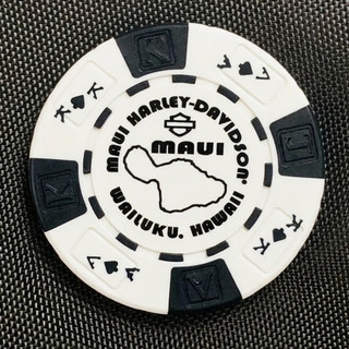 Harley-Davidson Maui Island poker chip white