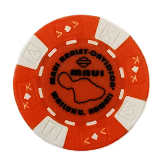 Harley-Davidson Maui Island poker chip orange